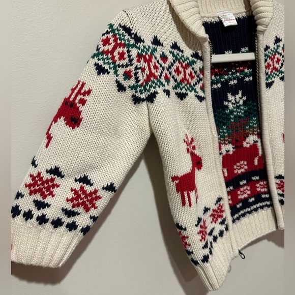 Hanna Andersson Dear Deer Sweater Jacket 90/3T - Picture 8 of 13